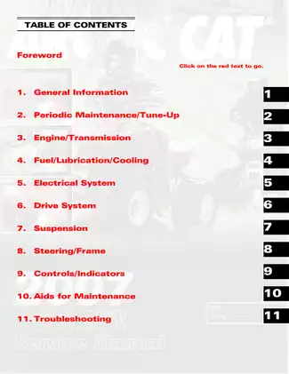 2007 Arctic Cat ATV 250 Service Manual manual page 2 preview Arctic Cat 2007 Arctic Cat ATV 250 Service Manual manual preview page 2 - thumbnail