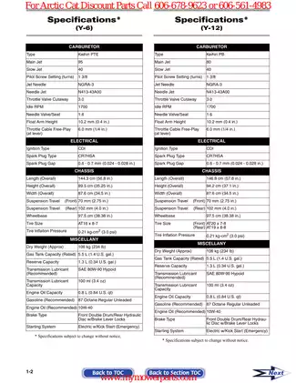 2006 Arctic Cat Y-6/Y-12 Youth ATV Service Manual Preview image 4