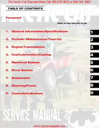 2008 Arctic Cat 700 Diesel ATV Service Manual - Maintenance & Repair Guide Preview image 2