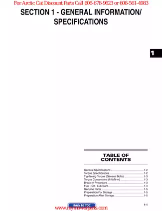2008 Arctic Cat 700 Diesel ATV Service Manual - Maintenance & Repair Guide Preview image 3