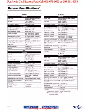 2009 Arctic Cat 400, TRV, 500, 550, 700, 1000, H1, H2 Thundercat manual Preview image 4