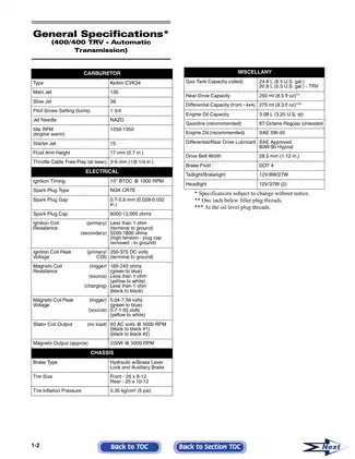 2006 Arctic Cat 400 TRV, 500,  650 H1, 700 EFI 4x4 service manual Preview image 4