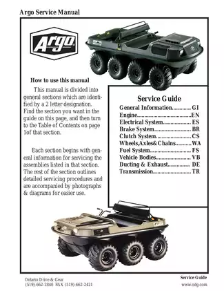 Comprehensive Argo Service Manual for 1992+ Models Preview image 2