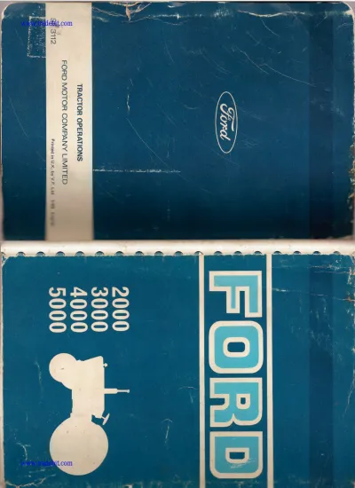 Preview: Ford 2000, 3000, 4000 & 5000 Tractor Operation and Maintenance Manual OEM