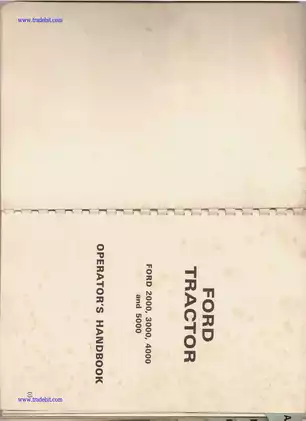 Comprehensive Ford Tractor Operator's Handbook (Models 2000, 3000, 4000, and 5000) Preview image 2