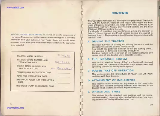 Comprehensive Ford Tractor Operator's Handbook (Models 2000, 3000, 4000, and 5000) Preview image 3