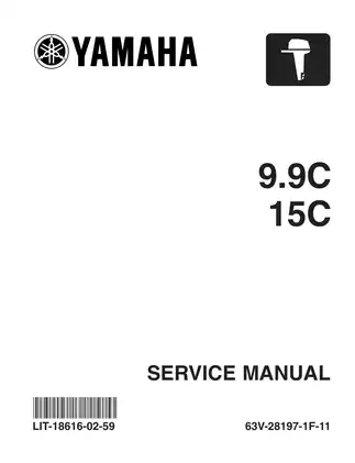 2005 Yamaha 9.9c, 15c outboard motor service manual Preview image 1