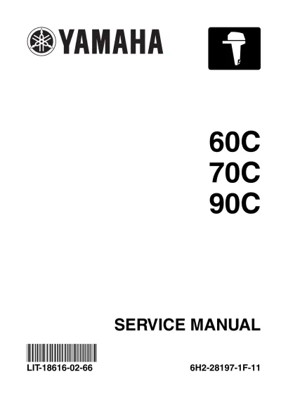 Preview: 2003 Yamaha 60C / 70C / 90C Outboard Motor Service Manual OEM (P/N LIT-18616-02–66)