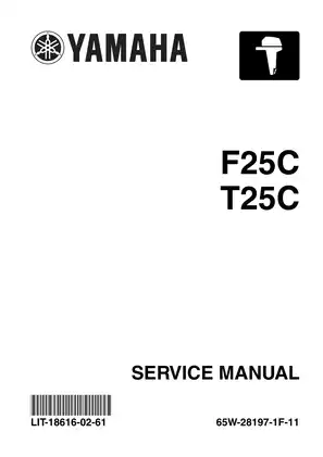 Yamaha F25C & T25C Outboard Motor Service Manual (2003) Preview image 1