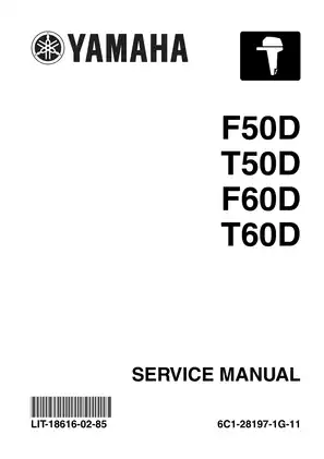 Yamaha F50D, T50D, F60D, T60D Outboard Motor Service Manual Preview image 1