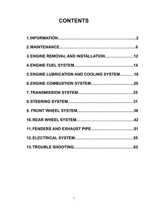 Comprehensive Service Manual for ATW RXL Series ATVs (50/70/90) Preview image 2