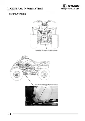 Kymco Mongoose 250 ATV manual Preview image 4