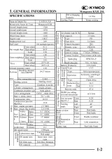 2003 KYMCO Mongoose/KXR 250 ATV OEM Service Manual (P/N 4121-LBA7-S00) – preview page 5