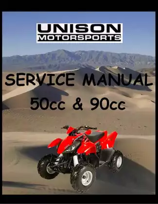 Unison Desert Cat 50 & 90cc Complete Service Manual