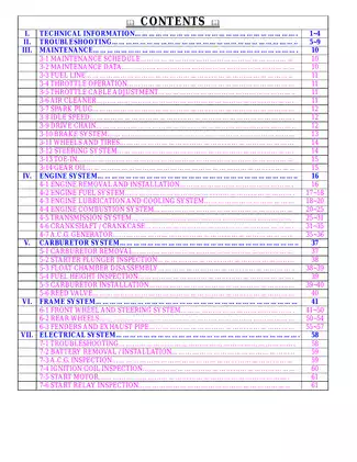 Unison Desert Cat 50 & 90cc Complete Service Manual Preview image 2