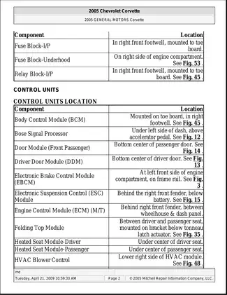 2005-2009 Chevrolet Corvette manual Preview image 2