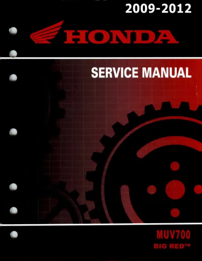 Preview: 2009–2012 Honda MUV700 BIG RED Service Manual & Repair (P/N C4085-91017)