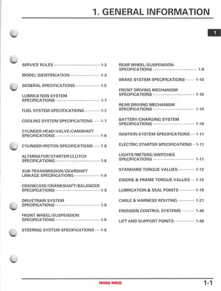 2009-2012 Honda Big Red 700 MUV700 service and repair manual Preview image 5