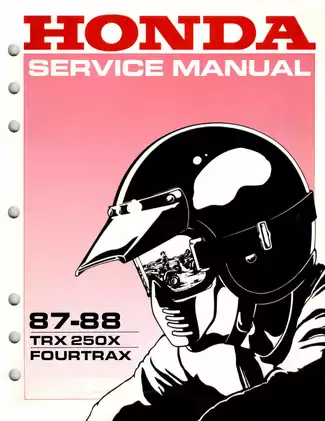 1987-1988 Honda Fourtrax TRX250X ATV service manual Preview image 1