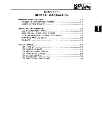 1986-1988 Yamaha Moto-4 225, YFM225 ATV repair manual Preview image 2