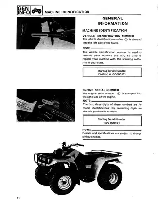 Yamaha ATV Service Manual - Comprehensive Vehicle Maintenance Guide Preview image 3