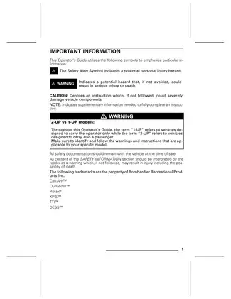 2007 Can-Am Outlander 500, 650, 800 EFI MAX operator´s guide Preview image 3