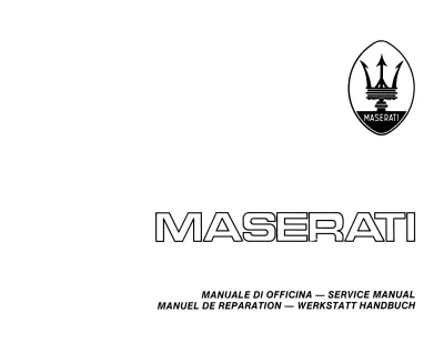 Preview: Maserati 2000 Biturbo, 2000 Si, 2500, 2800, and 2.24 V 1982–1992 OEM Service Manual OEM