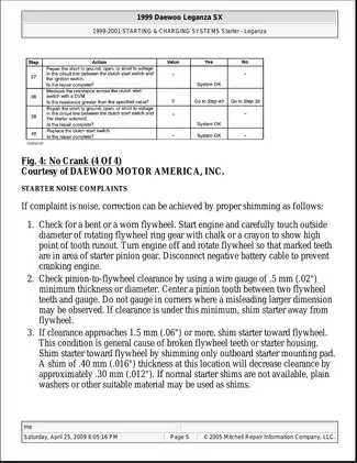 1997-2002 Daewoo Leganza shop manual Preview image 5