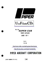 1950–1982 Piper PA-18 Super Cub Parts Catalog (P/N 752-451) – preview page 1
