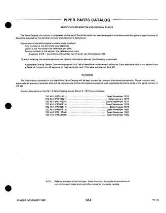Piper PA-18 Super Cub Parts Catalog Manual (1950-1982) Preview image 2
