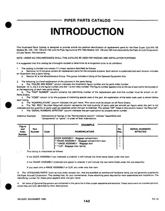 Piper PA-18 Super Cub Parts Catalog Manual (1950-1982) Preview image 3