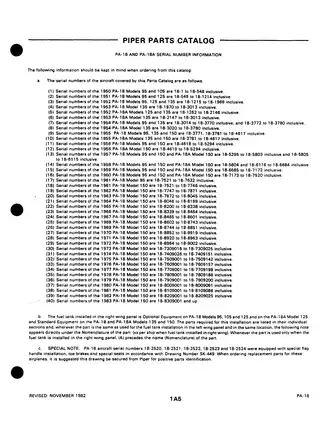 Piper PA-18 Super Cub Parts Catalog Manual (1950-1982) Preview image 5