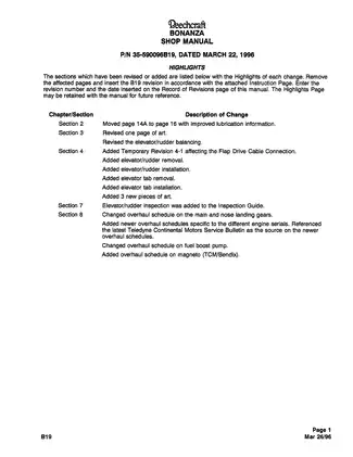 Beechcraft Bonanza 35 Series Shop Manual - Comprehensive Guide for Aircraft Maintenance Preview image 5