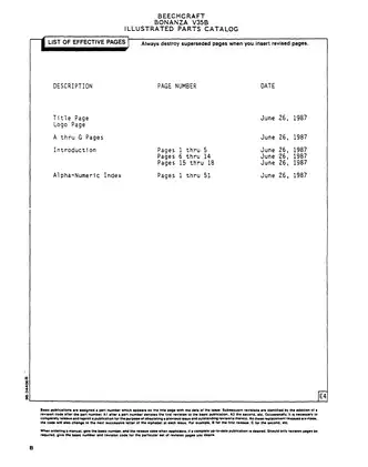 Beechcraft Bonanza V35B & V35B-TC Parts Catalog Preview image 4