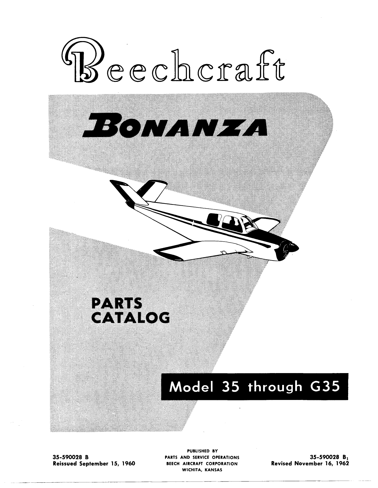 Beechcraft Bonanza 35 thru G35 IPC Parts Catalog Preview image 1