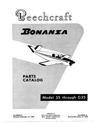Comprehensive Service Manual for Beechcraft Model 35 Thru G35 Aircraft
