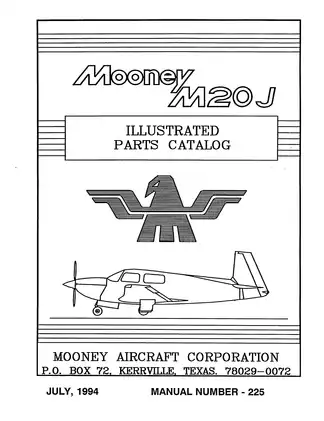Mooney M20J Illustrated Parts Catalog (1994 Edition)
