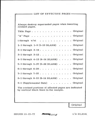 Mooney M20J Pilots Operating Manual POH Flight manual Preview image 3