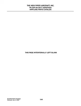 Piper PA-32R-301/301T Saratoga Airplane Parts Catalog Preview image 4