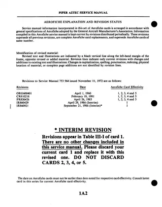 Piper Aztec PA-23-235 Apache,  PA-23-250 Aztec, PA-23-250 Aztec aircraft service manual Preview image 2