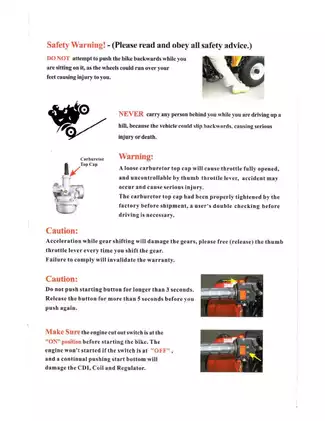 Kazuma 110cc ATV Service Manual - Complete Guide for Safe Maintenance and Operation Preview image 2