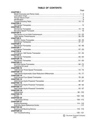 Tecumseh Small Engine technican´s handbook Preview image 3