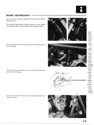 1980-1983 Honda Gold Wing GL1100 service manual Preview image 4