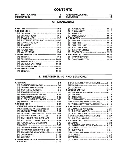 Preview: Kubota Z2442-B / Z482-B / D662-B / D722-B Diesel Engine Service & Repair Manual (P/N WSM 01165)