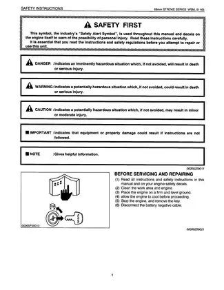 Kubota 68mm, Z442-B Z482 engine repair and service manual Preview image 3