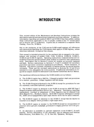 Continental Aircraft Engine Overhaul Manual for C-125, C-145 & O-300 Series Preview image 3