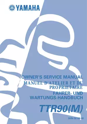 2000-2002 Yamaha TT-R90(M) service manual Preview image 1