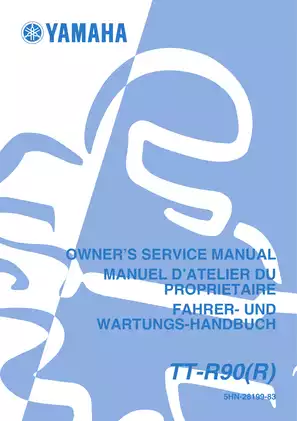 2003-2006 Yamaha TTR-90(R), TTR-90E owner´s service manual Preview image 1