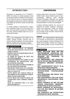 Yamaha TT-R50E/TT-R50EV Owner’s Service Manual - Complete Guide Preview image 5