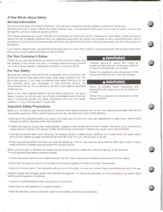 Honda ATV Service Manual: Comprehensive Guide for 2005-2012 Models Preview image 2